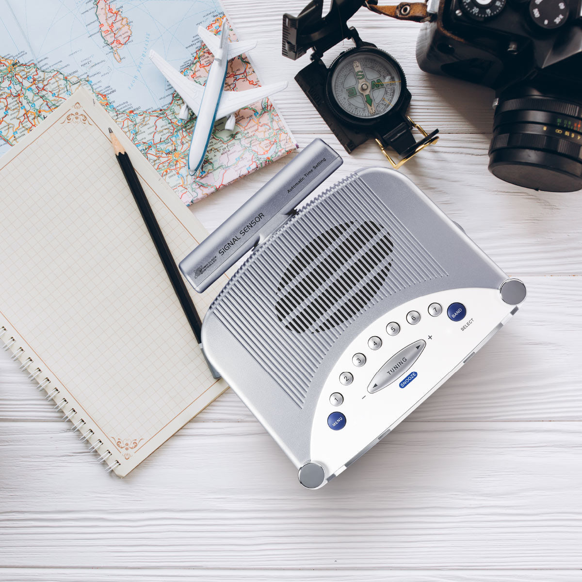 Sangean-FM-RDS (RBDS) / AM / Aux-in Tuning Clock Radio with Radio Controlled Clock