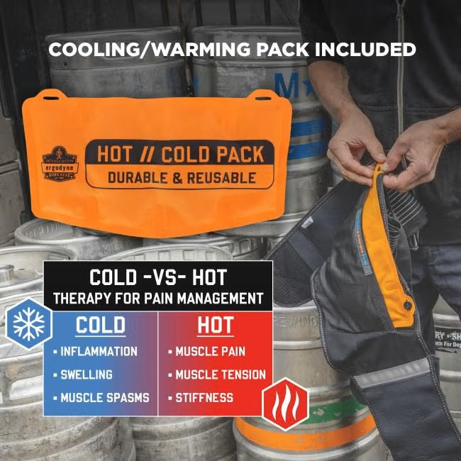 Ergodyne - ProFlex 1675 Back Support Brace with Cooling/Warming Pack