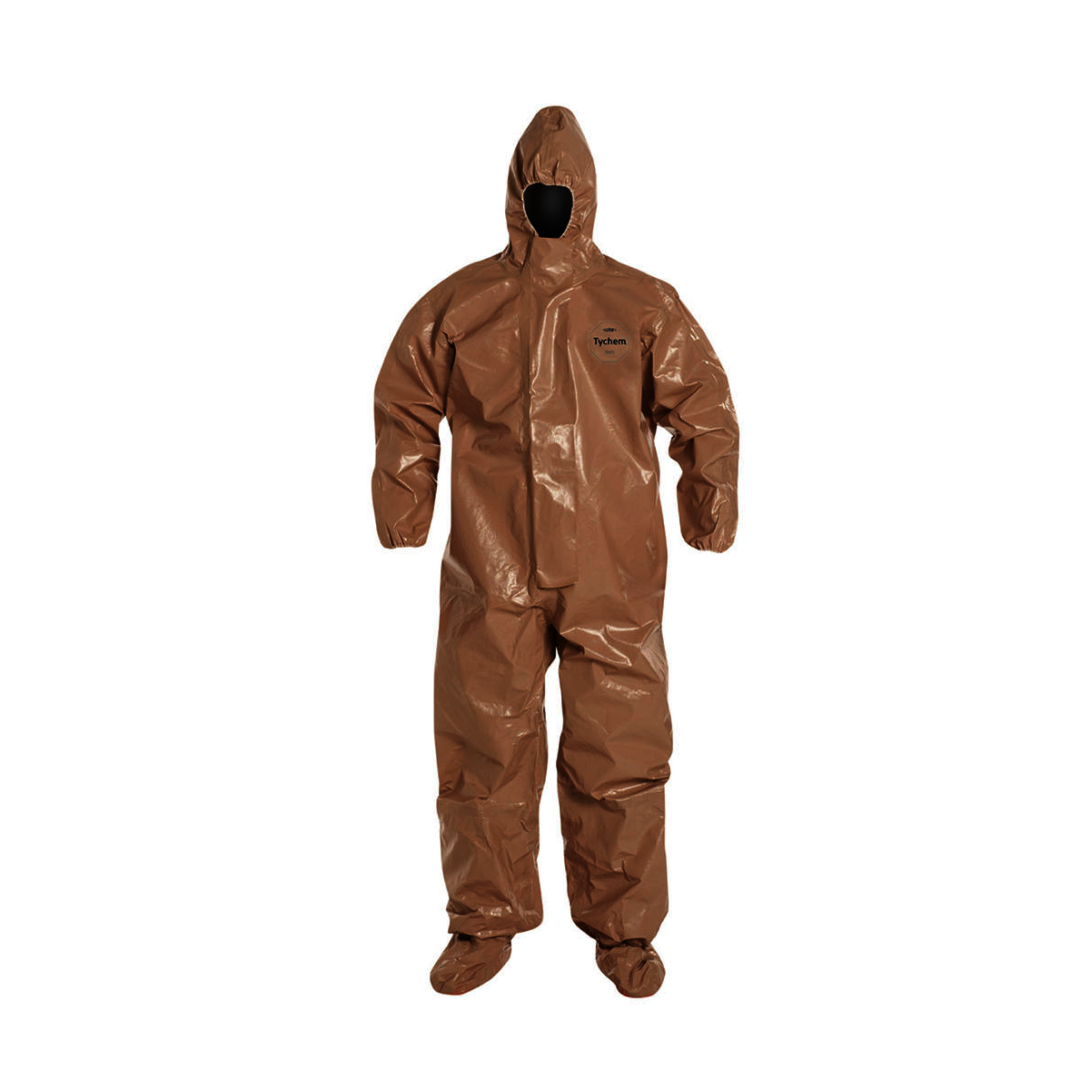 DuPont Tan Tychem® 5000 18 mil Chemical Protective Coveralls (With Respirator Fitting Hood, Elastic Wrists And Attached Socks)