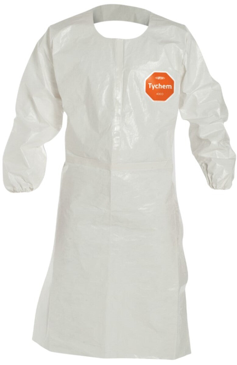 DuPont White Tychem® 4000 12 mil Long Sleeve Chemical Protective Apron