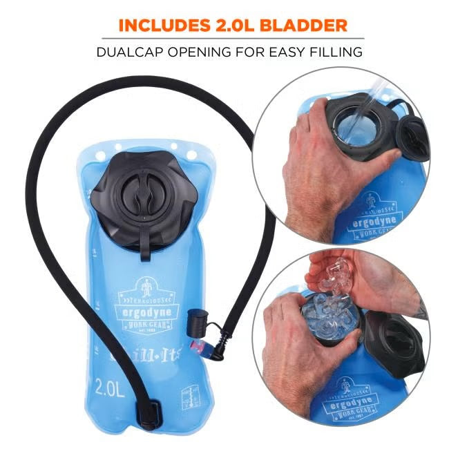 Ergodyne 2 Liter Orange Chill-Its® 5155HV Polyester Hydration Pack