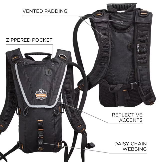 Ergodyne 3 Liter Black Chill-Its® 5156 Polyester Hydration Pack