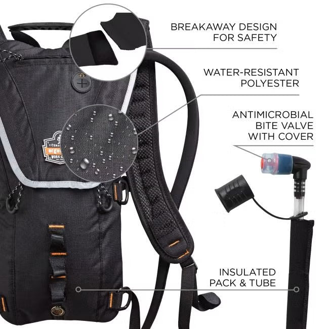 Ergodyne 3 Liter Black Chill-Its® 5156 Polyester Hydration Pack