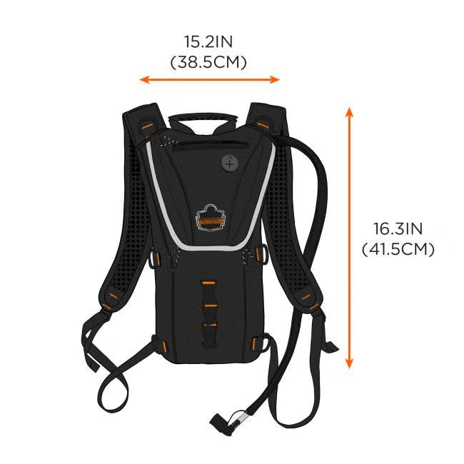 Ergodyne 3 Liter Black Chill-Its® 5156 Polyester Hydration Pack