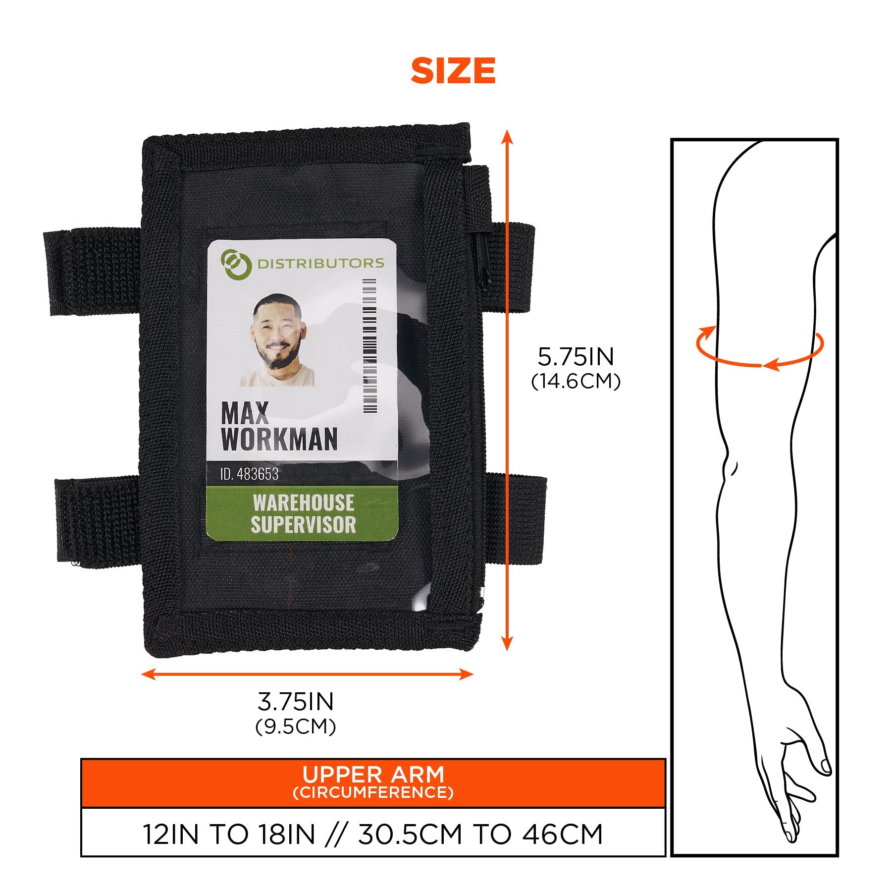 Ergodyne - Squids 3387 Dual Band Arm ID/Badge Holder – Zipper