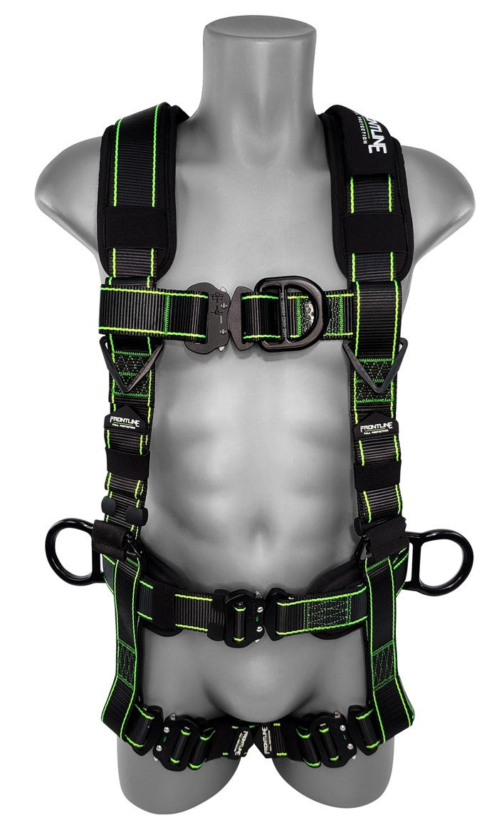 Frontline 200RE Elite Lite Climbing/Rescue Full Body Harness with Aluminum Quick Connect Buckles