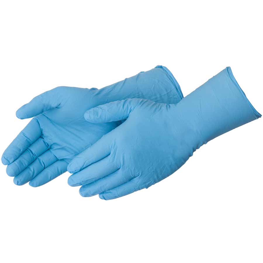 DuraSkin® Premium Blue Nitrile Disposable Gloves 8 Mil Powder Free
