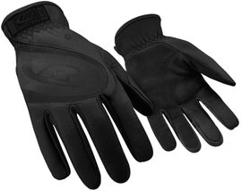 Ansell Black Ringers® R113 Synthetic Leather Full Finger Impact Resistant Gloves With Slip-On Cuff