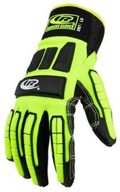 Ansell Size 7 Black And Green Ringers® R297 Synthetic Fiber And TPR Full Finger Impact Resistant Gloves With Extended Airprene Cuff