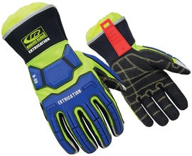 Ansell Blue, Green And Black Ringers® R337 Polyester, TPR And Synthetic Fiber Full Finger Impact Resistant Gloves With Extended Cuff