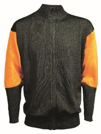 Tuff-N-Lite® Black And Orange High Performance Polyethylene Yarn A5 - A8 ANSI Level Cut Resistant Jacket With Zipper Closure