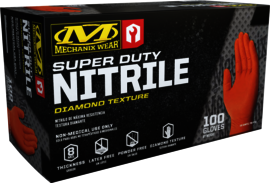 Mechanix Wear® 2X Orange 8 mil Latex-Free Nitrile Powder-Free Disposable Gloves (100 Gloves Per Box)