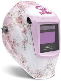Miller Digital Performance White/Pink Welding Helmet Variable Shades 2.5, 5-8, 8-13 Auto Darkening Lens ClearLight 4x