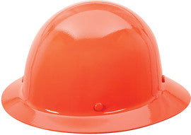 MSA Orange Skullgard® Phenolic Full Brim Hard Hat With Pinlock/4 Point Pinlock Suspension