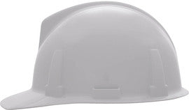 MSA White Topgard® Polycarbonate Cap Style Hard Hat With Pinlock/4 Point Pinlock Suspension