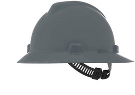 MSA V-Gard® Polyethylene Full Brim Hard Hat With Pinlock/4 Point Pinlock Suspension