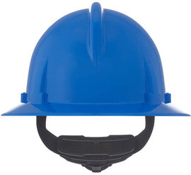 MSA Blue Topgard® Polycarbonate Full Brim Hard Hat With Ratchet/4 Point Ratchet Suspension