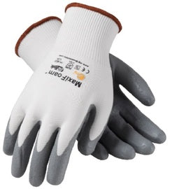 Protective Industrial Products MaxiFoam® Premium 15 Gauge Nitrile Palm And Fingers Coated Work Gloves With Nylon Liner And Knit Wrist Cuff