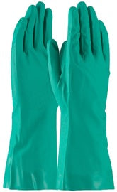 Protective Industrial Products Green Assurance® Flock Lined 15 mil Unsupported Nitrile Chemical Resistant Gloves
