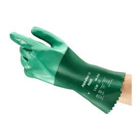 Ansell Green AlphaTec 08-352 Interlock Cotton Chemical Resistant Gloves