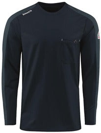Bulwark® Medium Regular Navy Cotton/Spandex Knit Flame Resistant T-Shirt