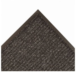 Superior Manufacturing 4' X 8' Charcoal Needle Punched Yarn Notrax® Brush Step® Indoor Entrance Anti-Fatigue Floor Mat With Vinyl Back