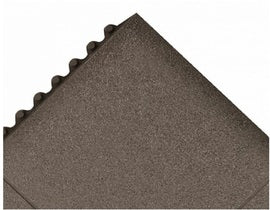 Superior Manufacturing 3' X 3' Black Natural Rubber NoTrax® Cushion-Ease® Anti Fatigue Floor Mat
