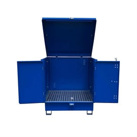 UltraTech 61" X 52" X 54.4" Ultra- Hard Top S4 Blue Steel Spill Pallet