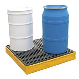 UltraTech 48" X 48" X 7" Ultra-Spill Pallets P4 Flexible Models Yellow Polyethylene With Drain