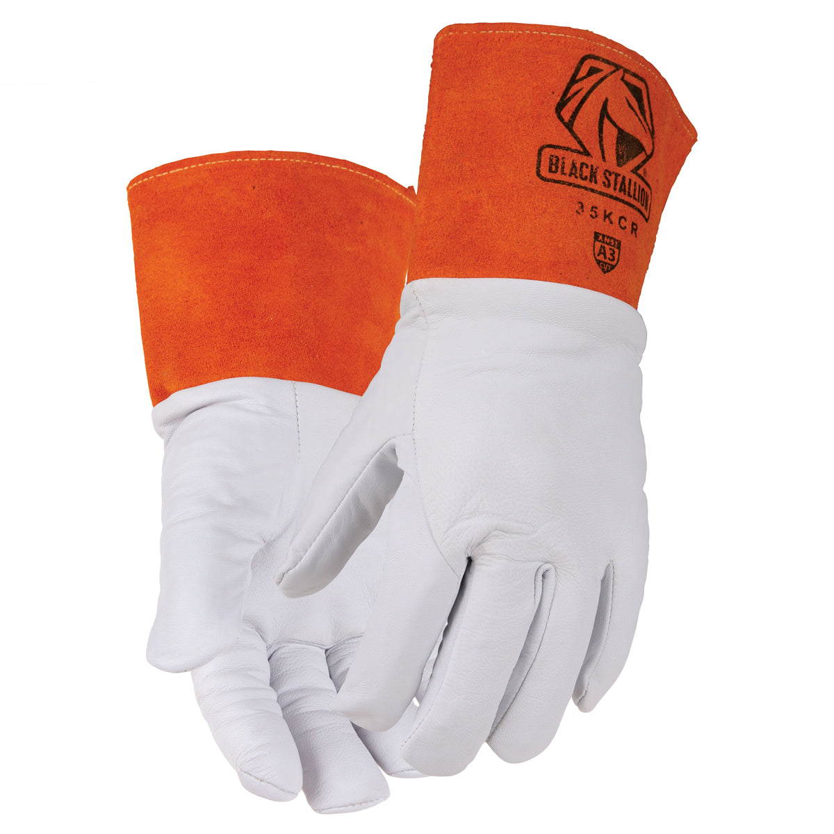 Black Stallion Top Grain Kidskin A3 Cut Resistant Tig Welding Gloves - 35KCR