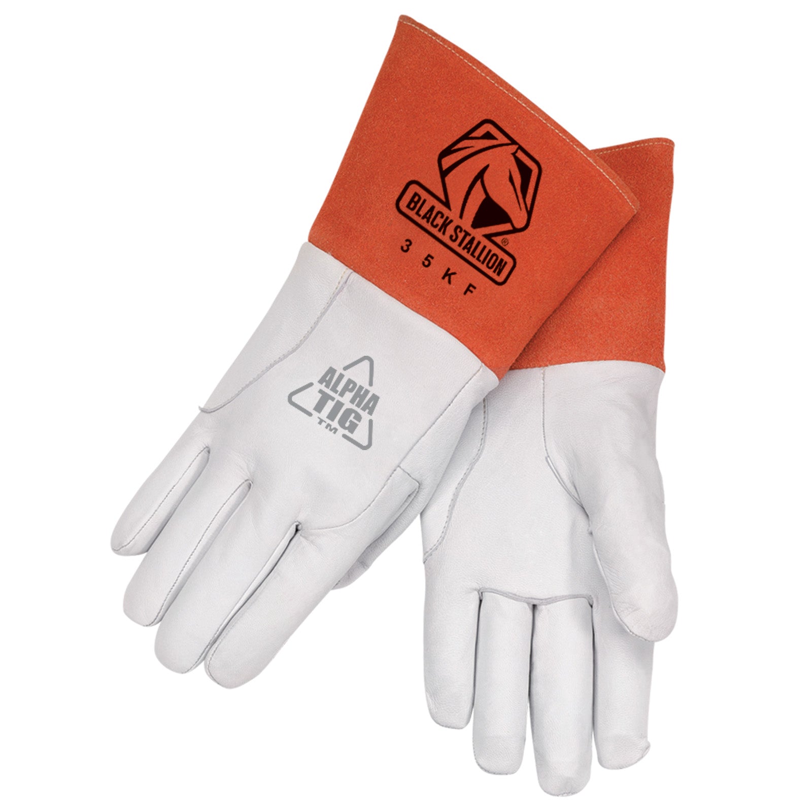 Black Stallion Grain Kidskin TIG Glove with CushionCore & DragPatch - 35KF