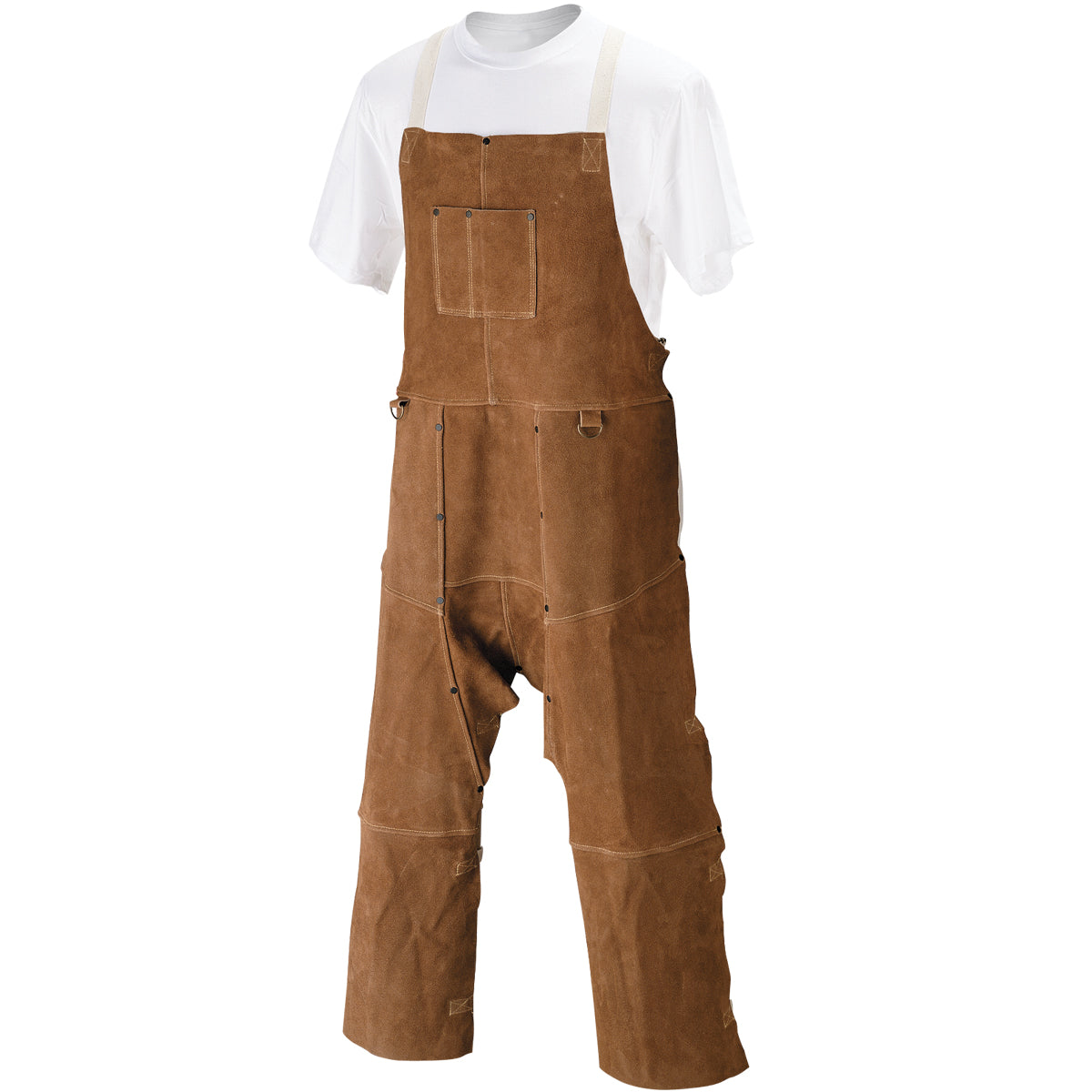 Black Stallion 36" Split Cowhide Split-Leg Bib Apron - 36SL