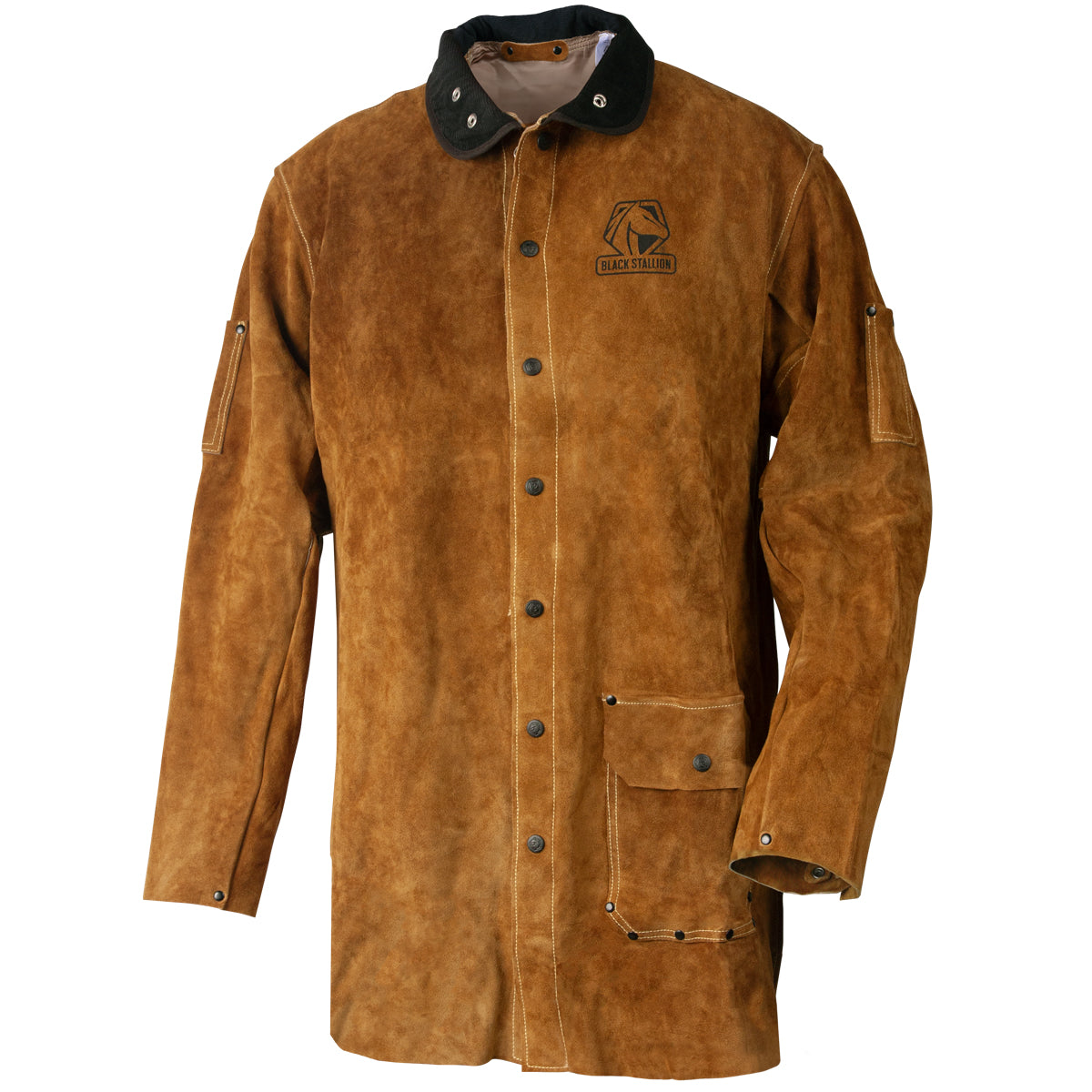 Black Stallion Split Cowhide Welding Jacket, 36