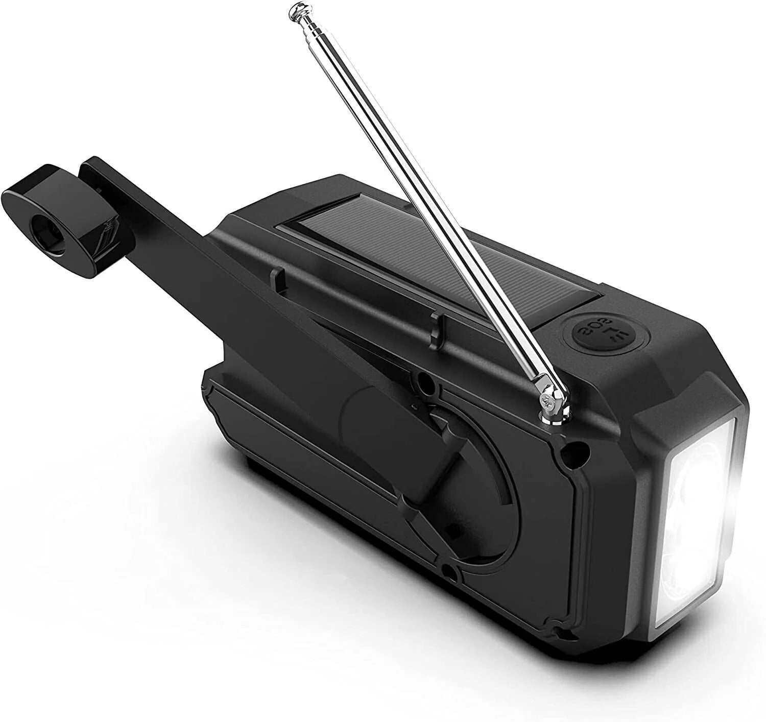 Kaito V5 Emergency AM FM Weather Radio Solar Panel Crank LED Flashlight