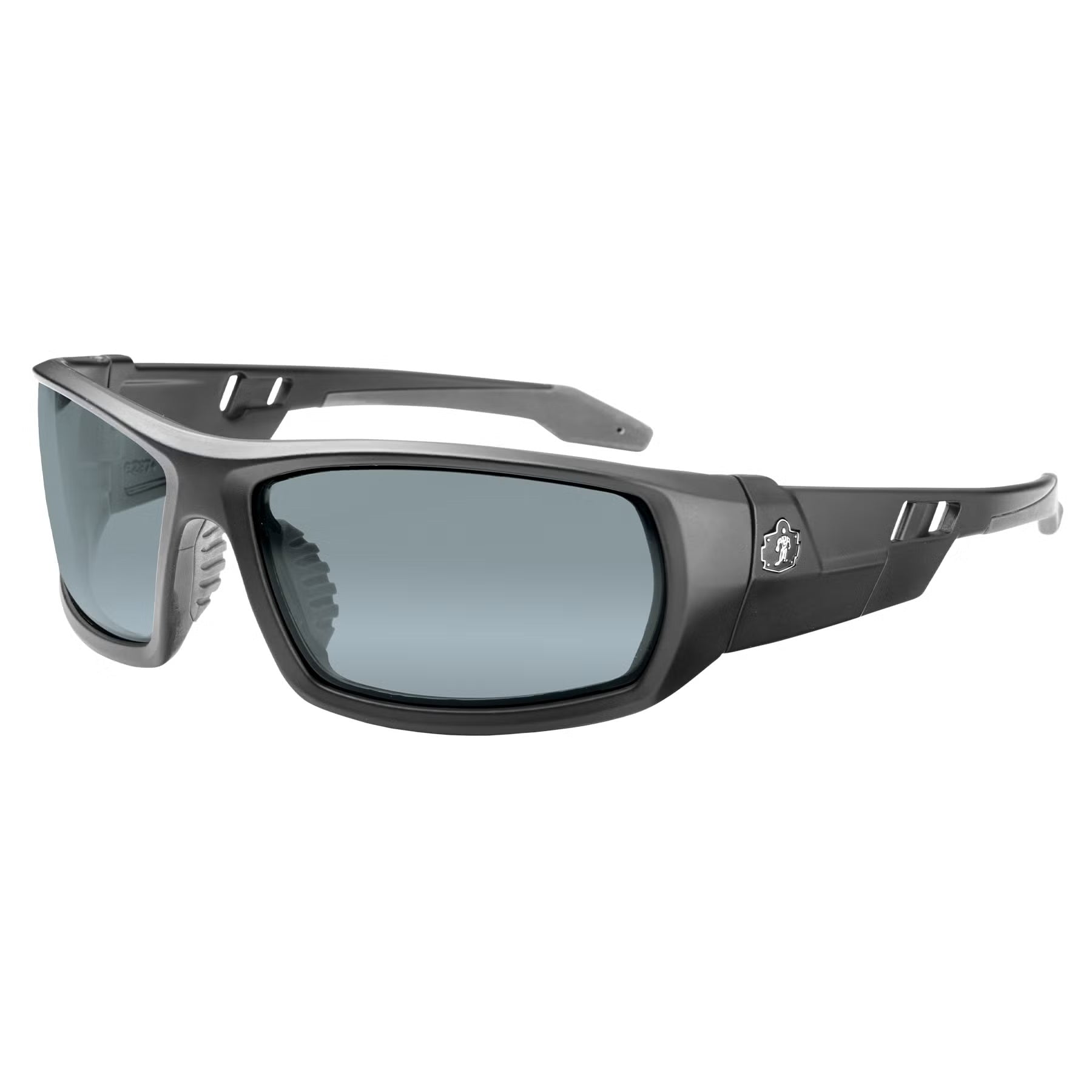 Ergodyne - Skullerz ODIN Safety Glasses, Sunglasses - Silver Mirror Lens Mattle Black Frame