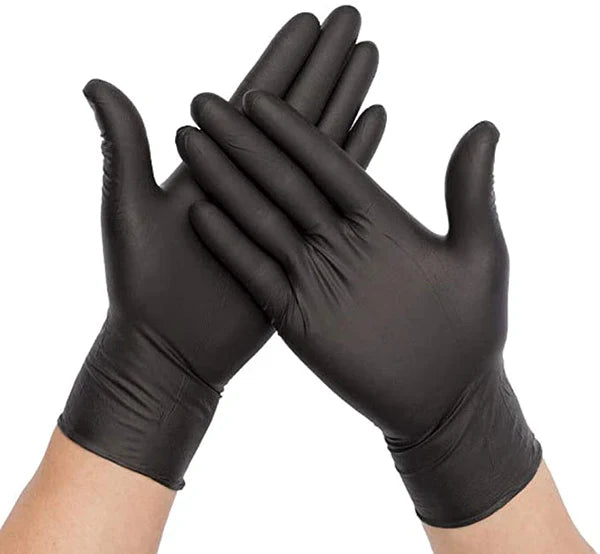 Assorted Black Latex Gloves 3-5 Mil - Box