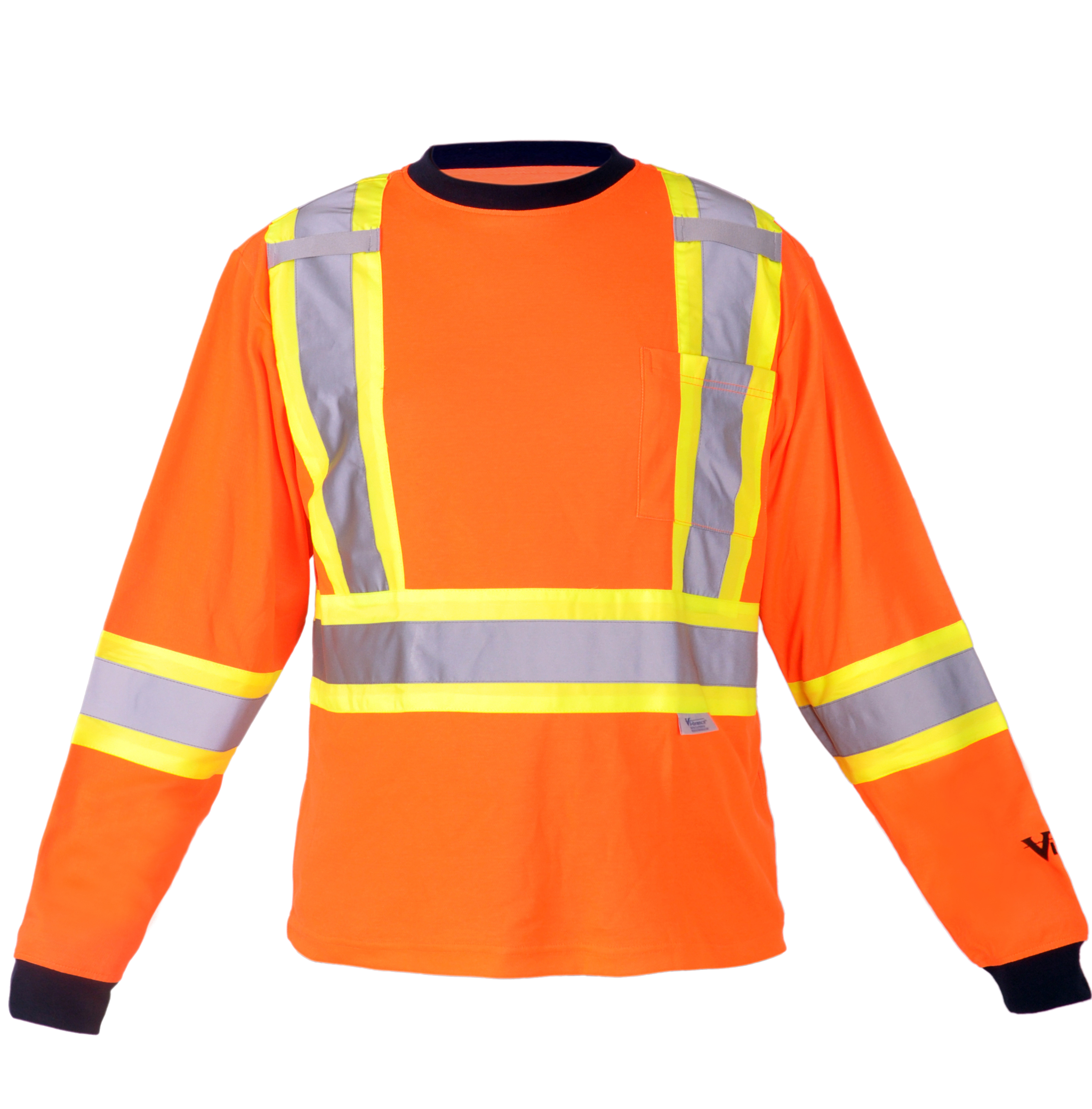 Viking Cotton Lined Long Sleeve Safety Shirt Orange