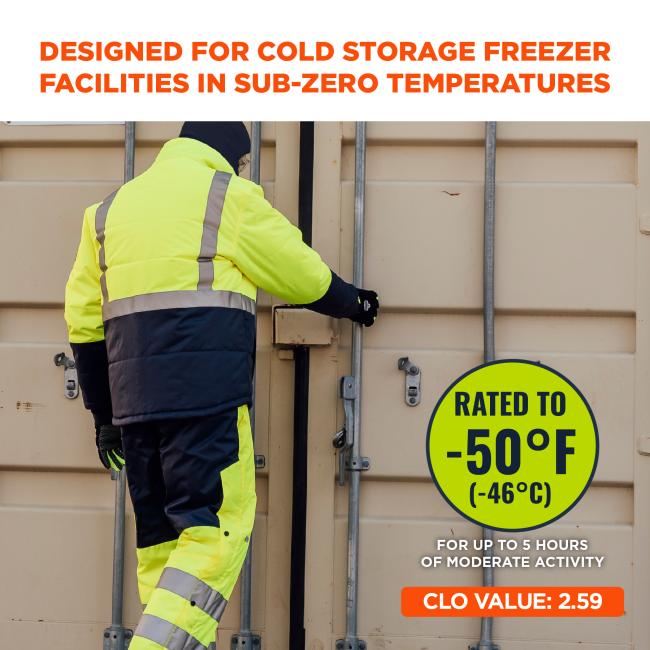 N-Ferno 6479 Hi-Vis Freezer Bib Overalls - Class E
