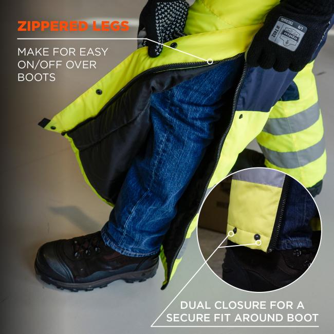 N-Ferno 6479 Hi-Vis Freezer Bib Overalls - Class E