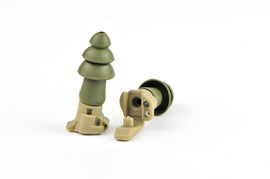 Moldex® BattlePlugs® Flanged Thermoplastic Elastomer Uncorded Earplugs (NRR 9 Open /24 Closed)