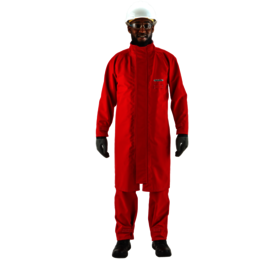 Ansell 66-663-3X Red AlphaTec® Polyester Chemical Protective Coat