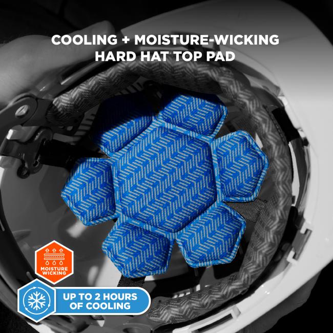 Ergodyne - Chill-Its 6612 Hard Hat Cooling Top Pad - Moisture-Wicking (3-Pack)