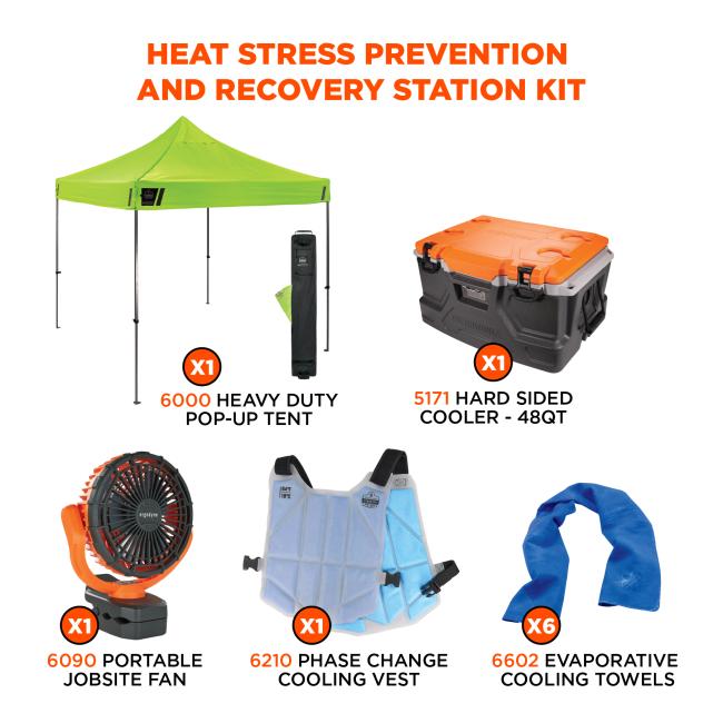 Ergodyne - Chill-Its 6672 Heat Stress Prevention & Recovery Station Kit