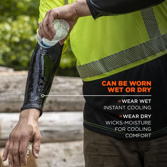 Ergodyne - Chill-Its 6691 Cooling Arm Sleeves - Box-Handling Grip (Pair)