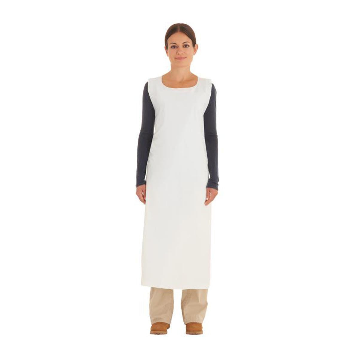 Ansell 33" X 47" White AlphaTec® Vinyl/PVC Apron