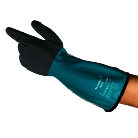 Ansell Green and White AlphaTec® Nitrile and Acrylic Chemical Resistant Gloves