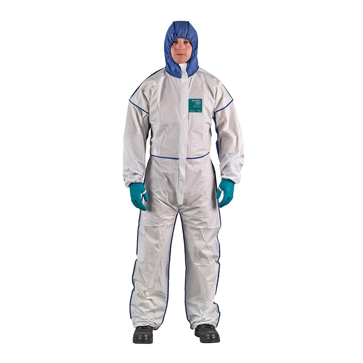 Ansell White AlphaTec® 1800 COMFORT Microporous Polyethylene Laminate Coveralls