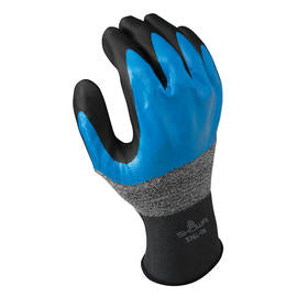 SHOWA™ Size 6 13 Gauge Foam Nitrile Full Hand Coated Work Gloves With Knit Liner And Knit Wrist Cuff