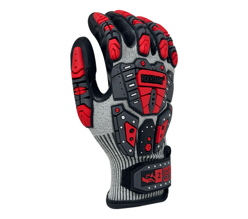 AquaSlash Vibe - 13G HDPE A4 (Wire-Core Steel) Double dipped sand foam nitrile palm coated gloves with EVA palm padding and TPR back hand - Dozen