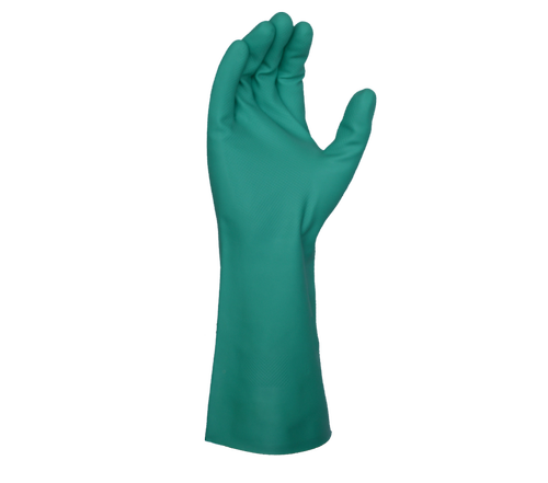 (TSK6001) 15 mil Green Nitrile, 13" length, Flock lined - Dozen